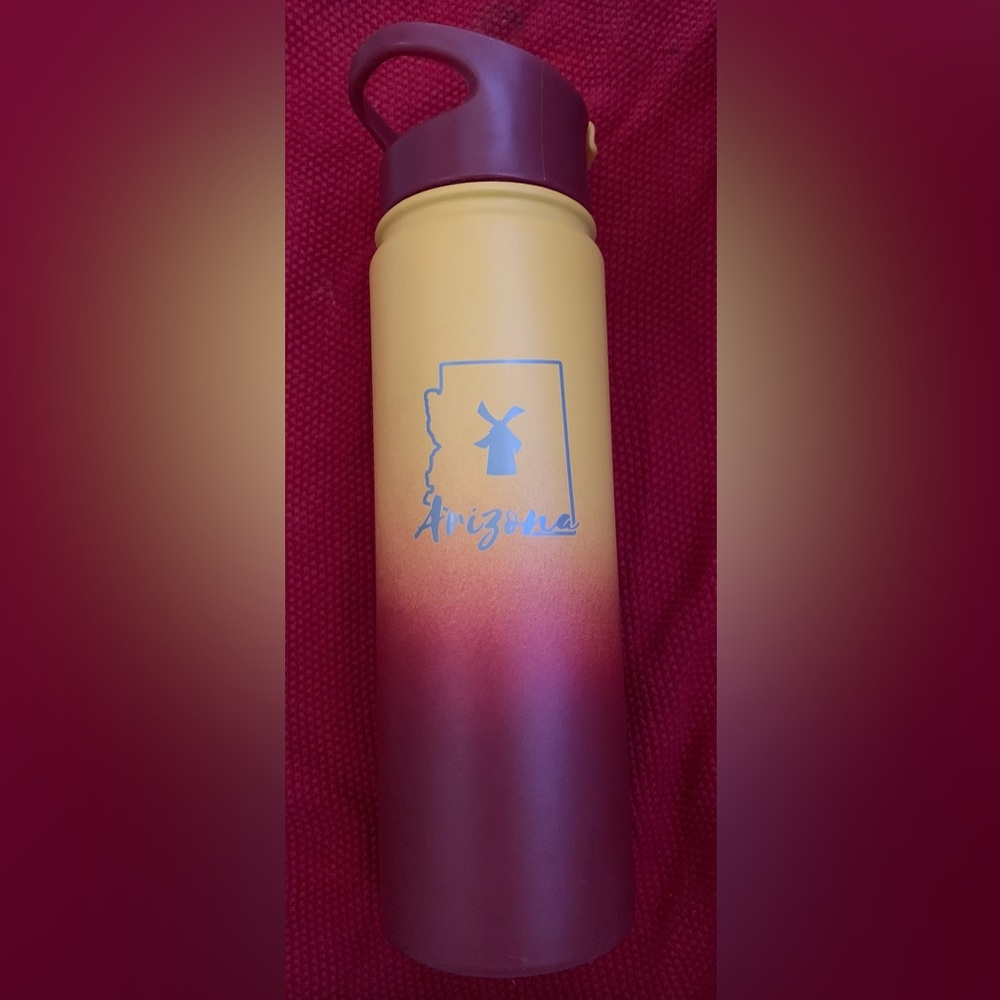 Dutch Bros Yellow and Red Gradient Water Bottle